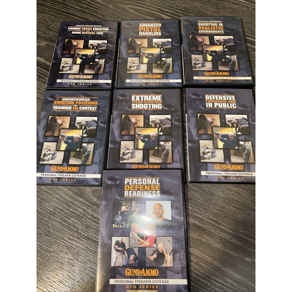 Guns & Ammo Personal Firearm And Non Lethal Defense DVD Series Lot Of 7 DVDs